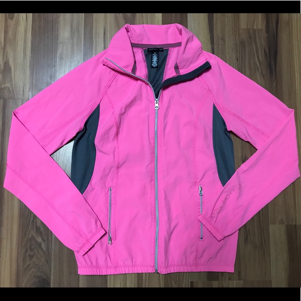 Pink lightweight running jacket. Size small